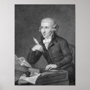 Joseph Haydn gravierte durch Schiavonnetti, 1792 Poster