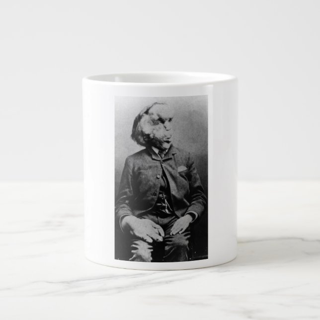 Joseph "John" Merrick Elephant Man ab 1889 Jumbo-Tasse (Vorderseite)