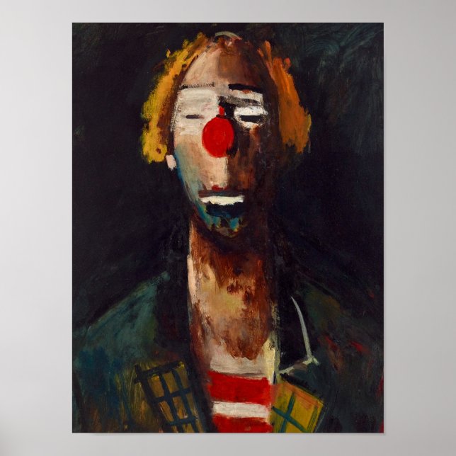 Joseph Kutter Clown Portrait Poster (Vorne)
