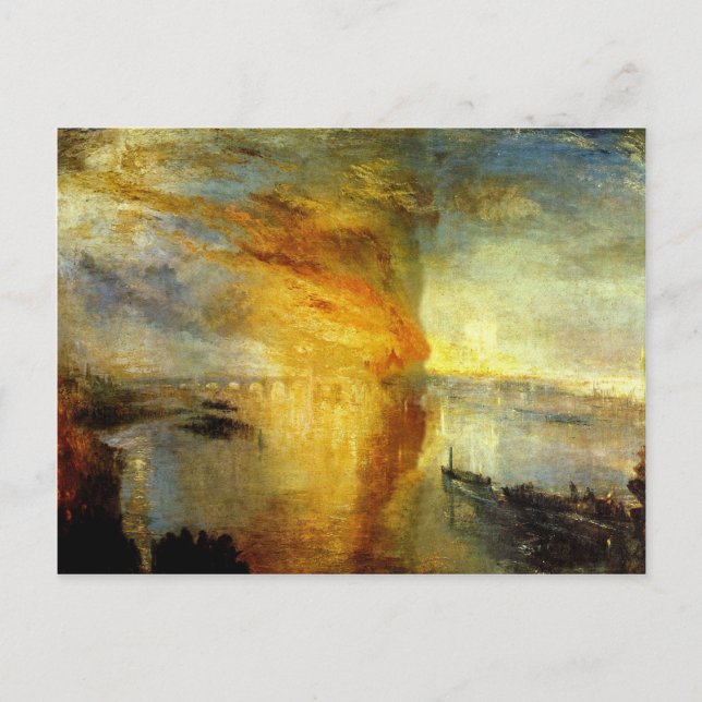 Joseph Mallord Turner - Feuer im Parlamentsgebäude Postkarte (Vorderseite)