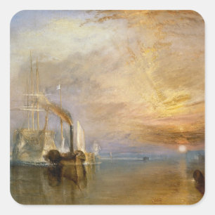 Joseph Mallord William Turner Das "Kampfprogramm Quadratischer Aufkleber