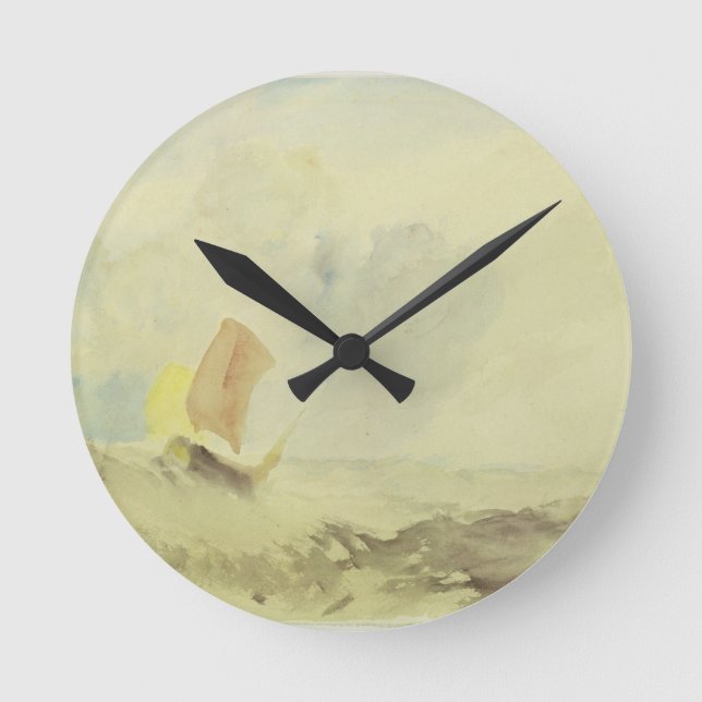 Joseph Mallord William Turner | ein Seestück - Runde Wanduhr (Vorderseite)