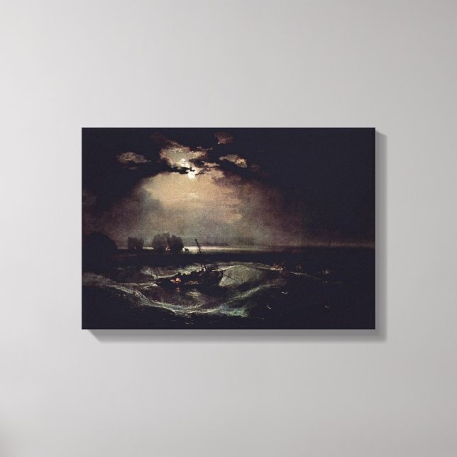Joseph Mallord William Turner - Fischer auf See Leinwanddruck (Vorderseite)
