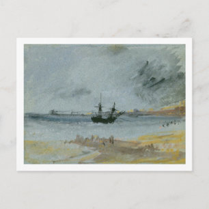 Joseph Mallord William Turner Schiff Aground, Br Postkarte
