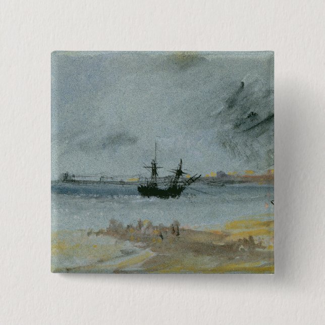 Joseph Mallord William Turner| Schiff Aground, Bri Button (Vorderseite)