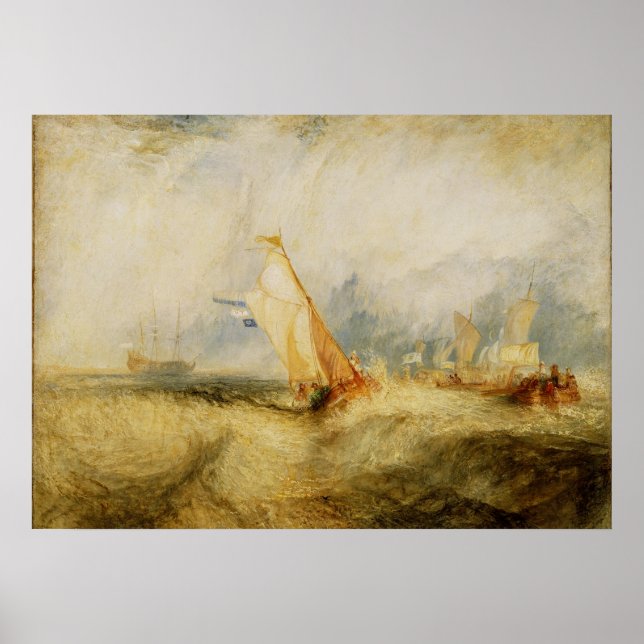 Joseph Mallord William Turner | Van Tromp Going Ab Poster (Vorne)