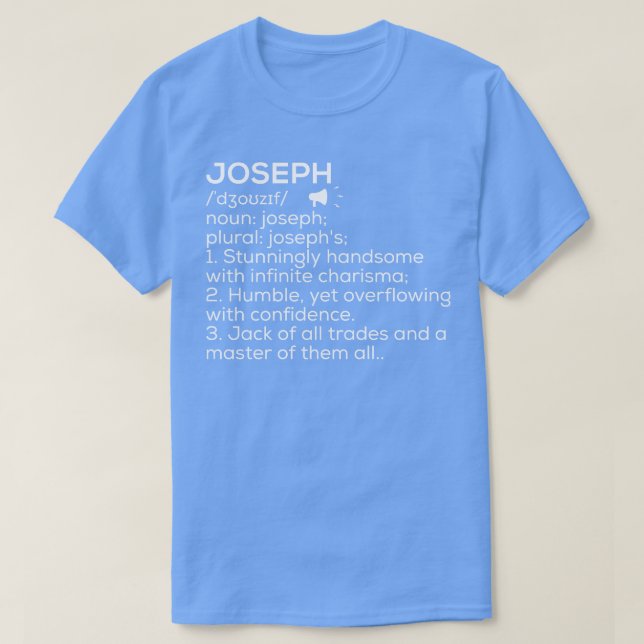Joseph Name Definition Joseph Bedeutung Joseph Nam T-Shirt (Design vorne)