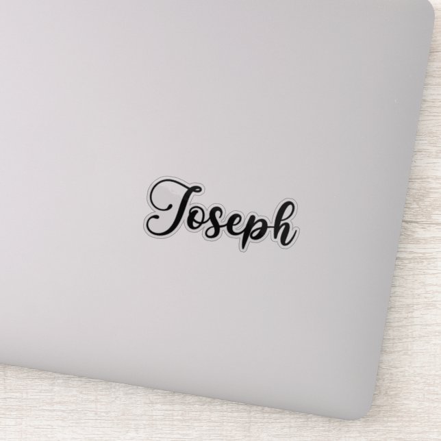 Joseph Name - Handgeschriebene Kalligrafie Aufkleber (Detail)