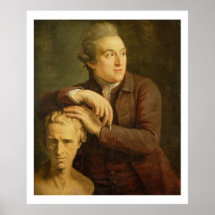 Joseph Nollekens (1737-1823) mit seiner Büste Laur Poster