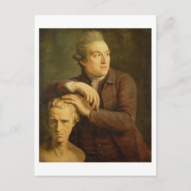 Joseph Nollekens (1737-1823) mit seiner Büste Laur Postkarte (Vorderseite)