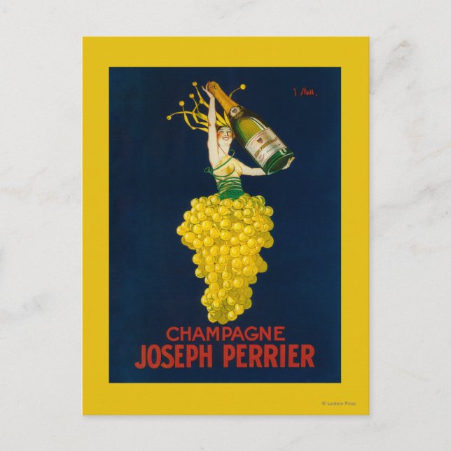 Joseph Perrier Champagne Werbeplakat Postkarte (Vorderseite)