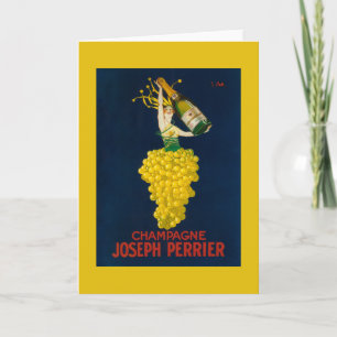Joseph Perrier Champagner Werbeplakat Karte