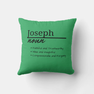 Joseph, Personalisierter Name Definition für Junge Kissen