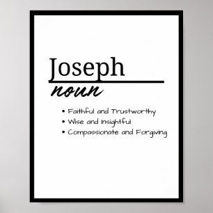 Joseph, Personalisierter Name Definition für Junge Poster