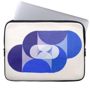 Joseph Schillinger Key Blue. Abstrakt geometrisch Laptopschutzhülle