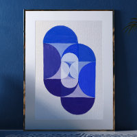 Joseph Schillinger Key Blue. Abstrakt geometrisch