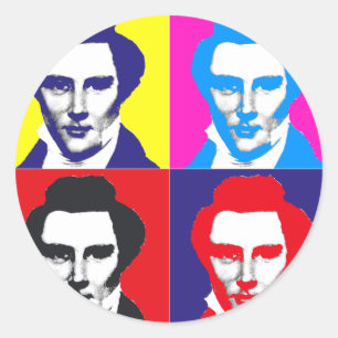 Joseph-Smith-Pop-Kunst Runder Aufkleber