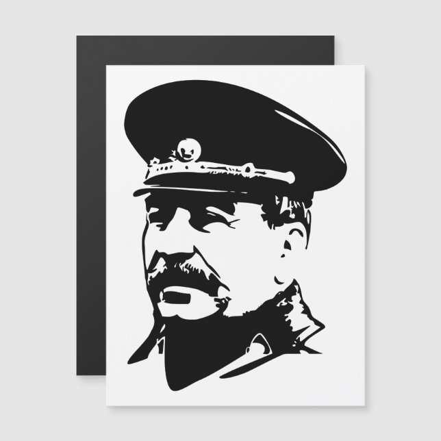 Joseph Stalin, USSR, CCCP, Soviet Union, Communism Magneteinladung (Vorne/Hinten)