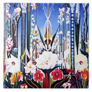 Joseph Stella Malerei, Blumen Italien Fliese