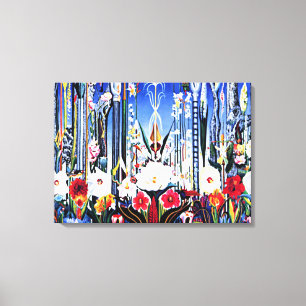 Joseph Stella Malerei, Blumen Italien Leinwanddruck