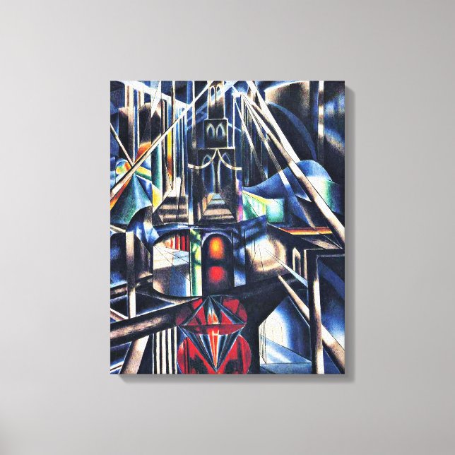 Joseph Stella - Old Brooklyn Bridge Leinwanddruck (Vorderseite)