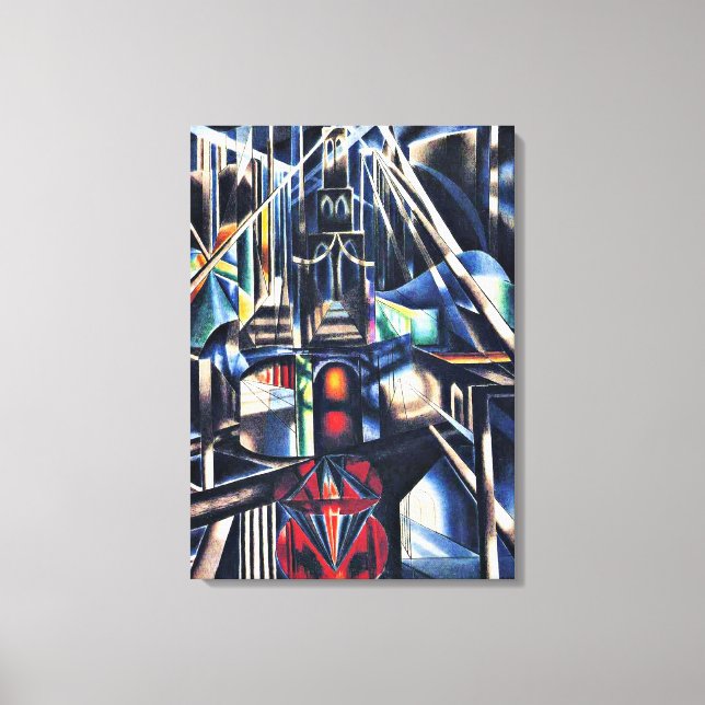 Joseph Stella - Old Brooklyn Bridge Leinwanddruck (Vorderseite)
