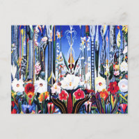 Joseph Stella painting, Blume Italien Postcard