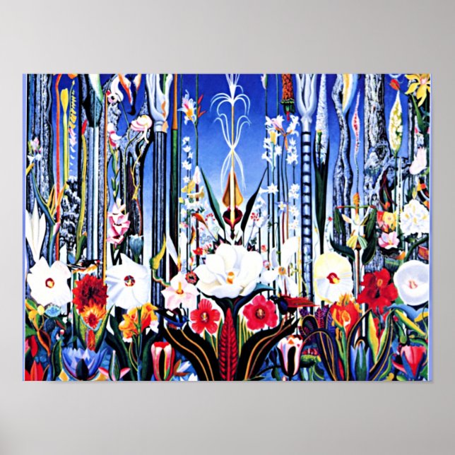 Joseph Stella painting, Blume Italien Poster (Vorne)