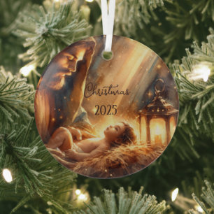 Joseph-und-Jesus-Kind-Schmuck Ornament Aus Glas