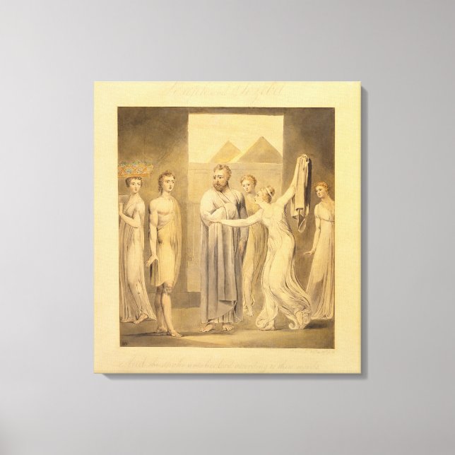 Joseph und Potiphar's Ehefrau, 1803-05 (Stift & Ti Leinwanddruck (Vorderseite)