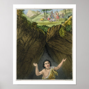 Joseph warf in die Grube durch seine Bruder, von Poster