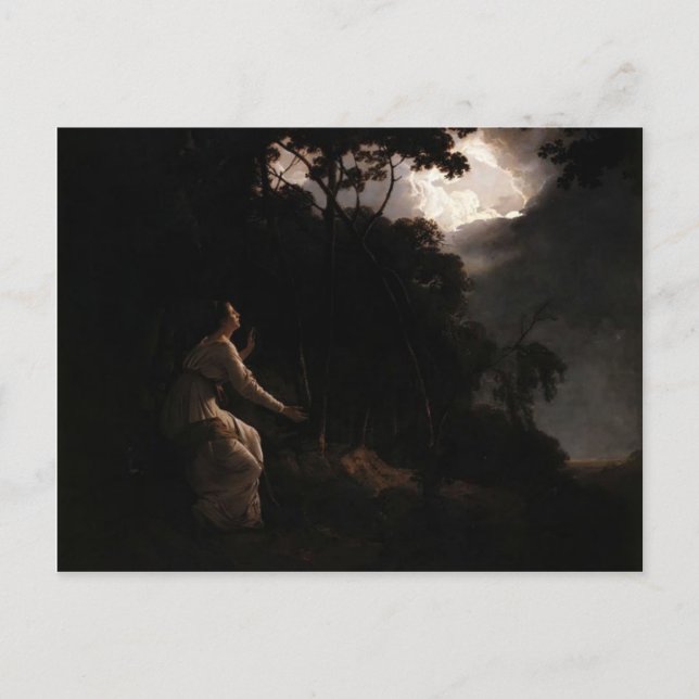 Joseph Wright - Die Frau im Milton-Comus Postkarte (Vorderseite)