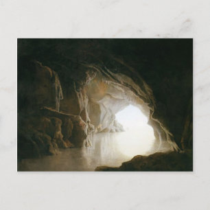 Joseph Wright - Eine Höhle, Abend Postkarte