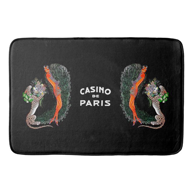 Josephine Baker Cheetah Jazz Age Badematte (Vorderseite)