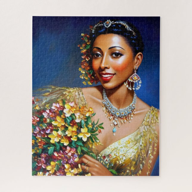 Josephine Baker Floral Art (Vertikal)