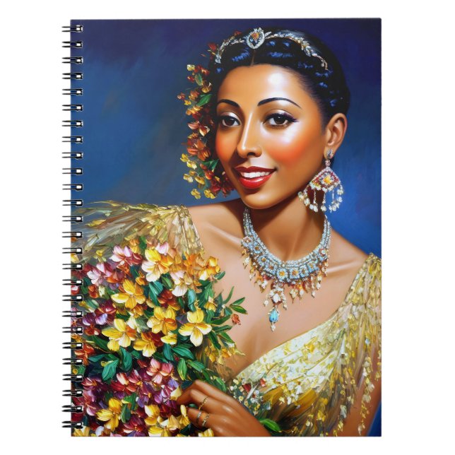 Josephine Baker Floral Art Notizblock (Vorderseite)