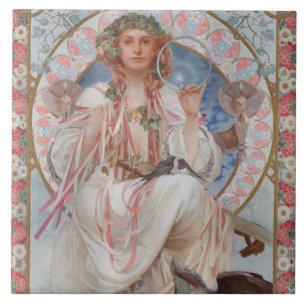 Josephine Crane Bradley als Lavia von Alphonse Muc Fliese