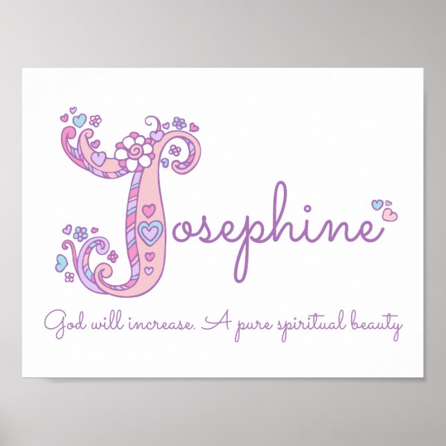 Josephine Girls nennen pastellfarbene lila Gewohnh Poster (Vorne)