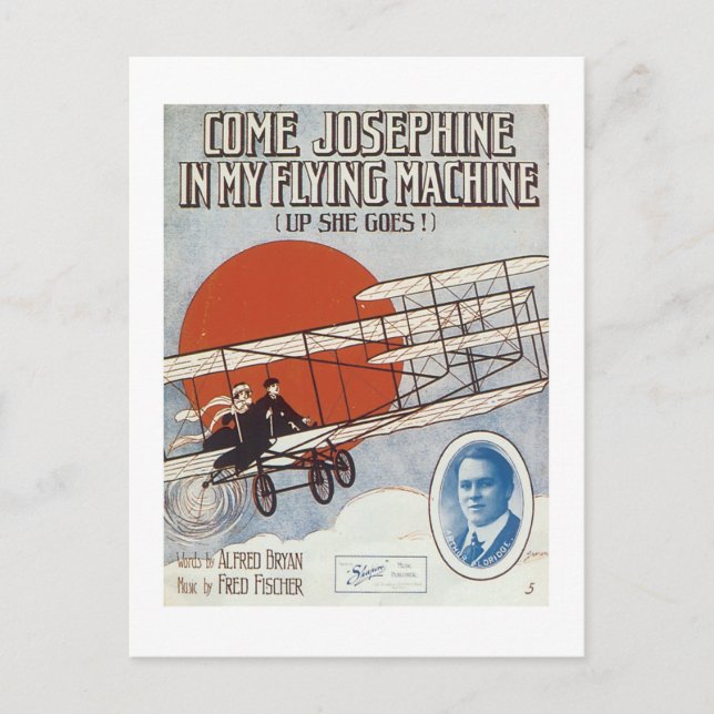 Josephine in meiner Flugmaschine Vintag Songbo Postkarte (Vorderseite)