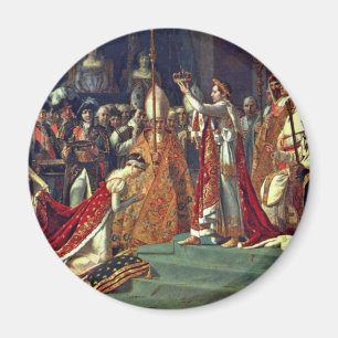 Joséphine kniet vor Napoleon während seiner Krönun Magnet