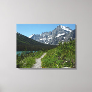 Josephine Lake Trail mit Mount Guild am Glacier Leinwanddruck