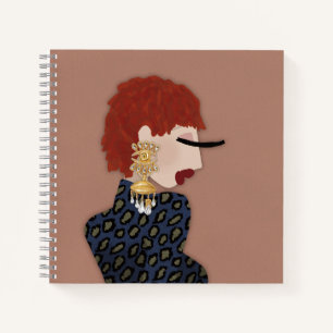 Josephine Moderne Chic Fashion Illustration Notizbuch