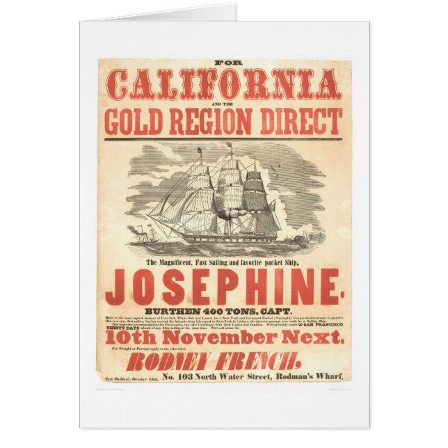 "Josephine" zu Kalifornien-Anzeige (1280A) (Vorne)