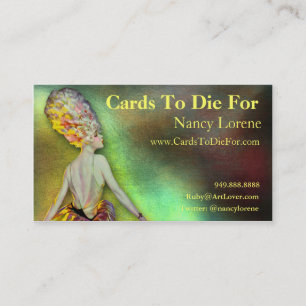 Josette im Gelb - Visitenkarten Visitenkarte