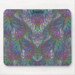JOSETTE ~ Zany Shades Aqua Green Pink Silver Mousepad