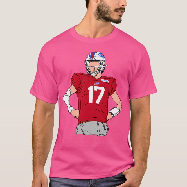 Josh Allen Flat Cartoon T-Shirt (Vorderseite)