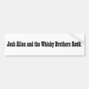 Josh Allen und der Whisky-Bruder-Felsen. Autoaufkleber
