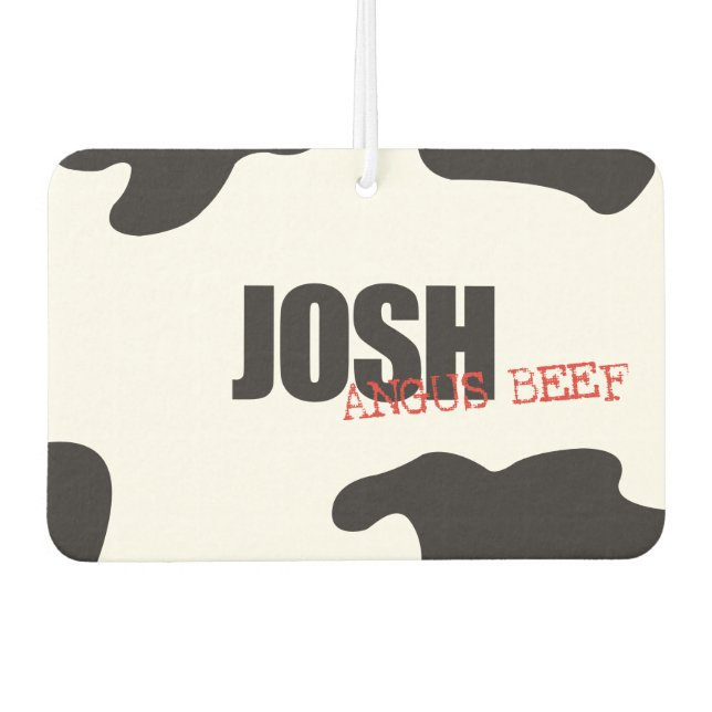 Josh "Angus Beef" Trendy Air Freshener Autolufterfrischer (Vorderseite)