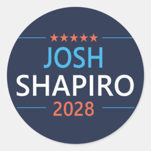 Josh Shapiro 2028 Runder Aufkleber