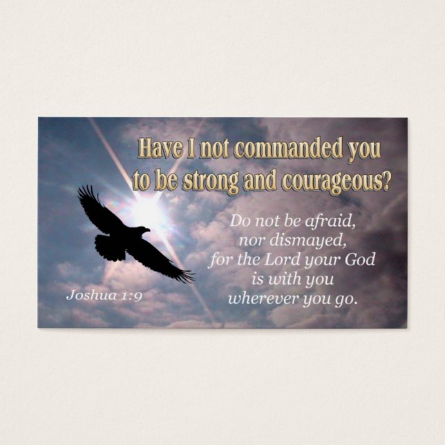 Joshua 1:9 - CARTES DE Profil INSPIRATIONNELLES (Devant)
